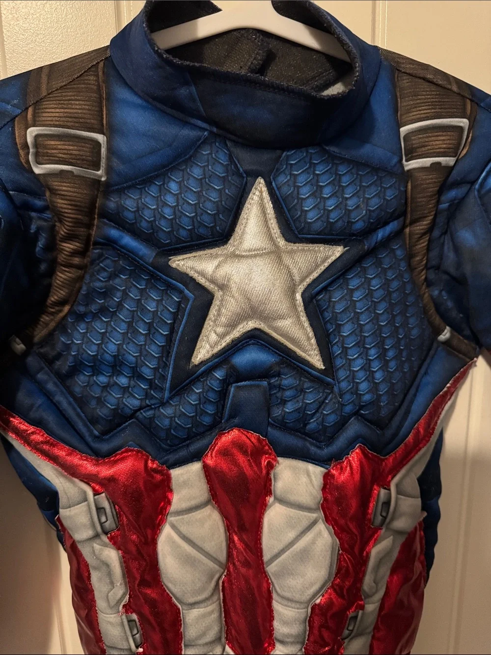 Marvel Rubies Kids Blue and Red Star Superhero Costume Captain America - Picture 2 of 5